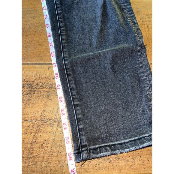 Womens Risen Black Distressed Stretchy Skinny Jeans Pockets Size 2X - Picture 4 of 11